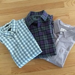 Lot of 3 men's light flannel shirts
